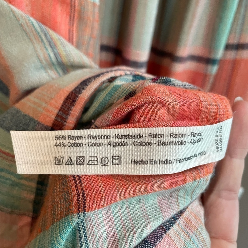 Free People Striped Maxi Dress in Coral and Teal - Picture 8 of 10